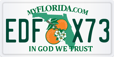 FL license plate EDFX73