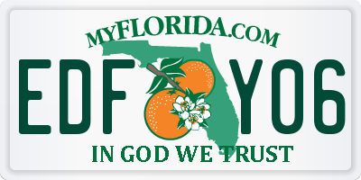 FL license plate EDFY06