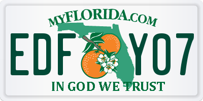 FL license plate EDFY07