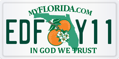 FL license plate EDFY11