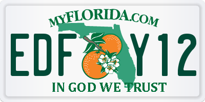 FL license plate EDFY12
