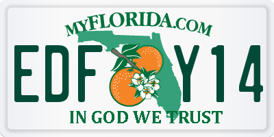 FL license plate EDFY14