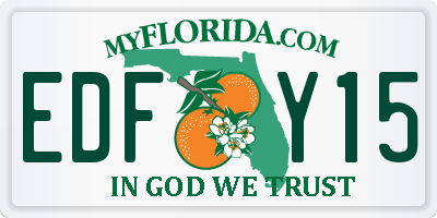 FL license plate EDFY15