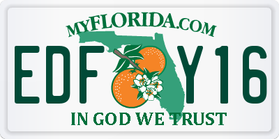 FL license plate EDFY16