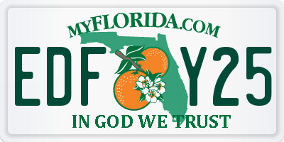 FL license plate EDFY25