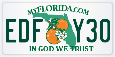 FL license plate EDFY30