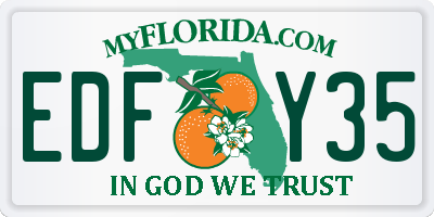 FL license plate EDFY35