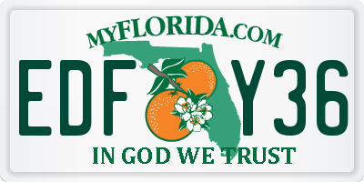 FL license plate EDFY36