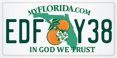 FL license plate EDFY38