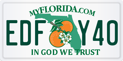 FL license plate EDFY40