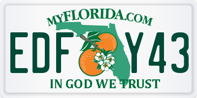 FL license plate EDFY43