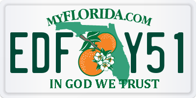 FL license plate EDFY51