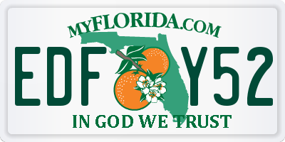 FL license plate EDFY52