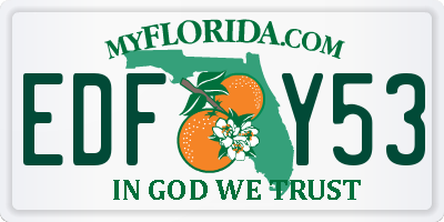 FL license plate EDFY53