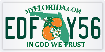 FL license plate EDFY56