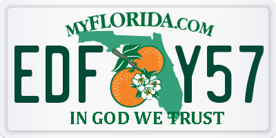 FL license plate EDFY57
