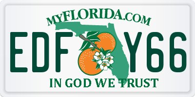 FL license plate EDFY66