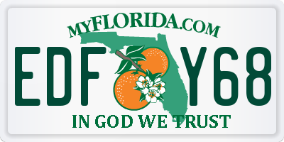 FL license plate EDFY68