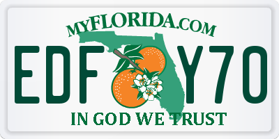 FL license plate EDFY70