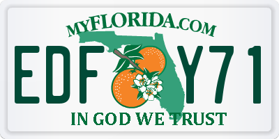 FL license plate EDFY71