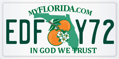 FL license plate EDFY72