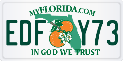 FL license plate EDFY73