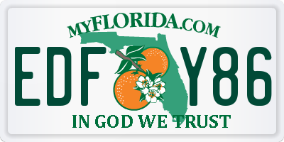 FL license plate EDFY86