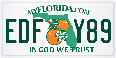 FL license plate EDFY89