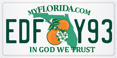 FL license plate EDFY93