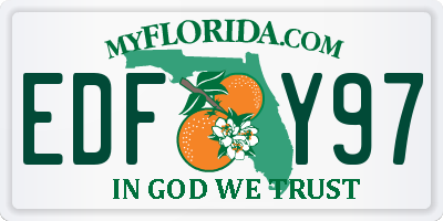 FL license plate EDFY97
