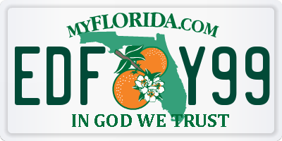 FL license plate EDFY99