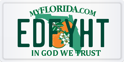 FL license plate EDFYHT