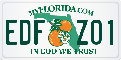 FL license plate EDFZ01