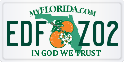 FL license plate EDFZ02