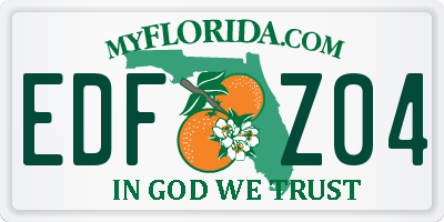 FL license plate EDFZ04