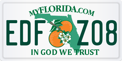 FL license plate EDFZ08