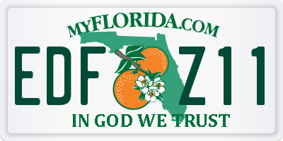 FL license plate EDFZ11