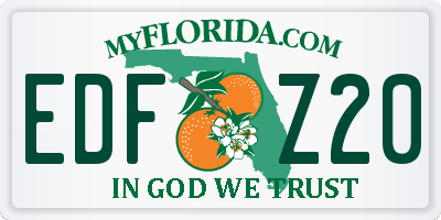 FL license plate EDFZ20