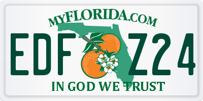 FL license plate EDFZ24