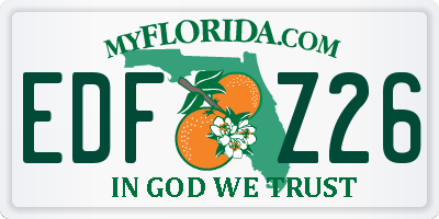 FL license plate EDFZ26