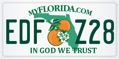 FL license plate EDFZ28
