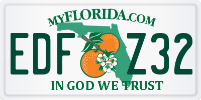 FL license plate EDFZ32