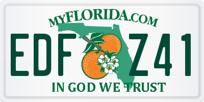 FL license plate EDFZ41