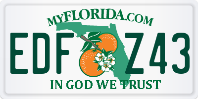 FL license plate EDFZ43