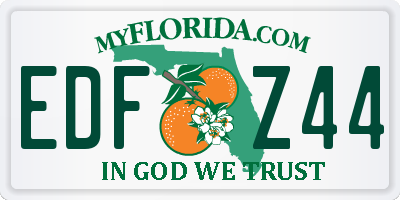 FL license plate EDFZ44