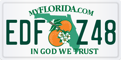 FL license plate EDFZ48