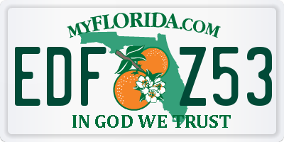 FL license plate EDFZ53