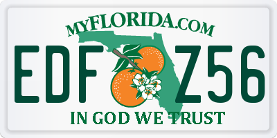 FL license plate EDFZ56