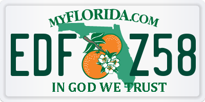 FL license plate EDFZ58