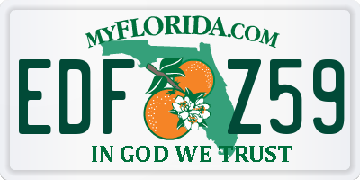 FL license plate EDFZ59